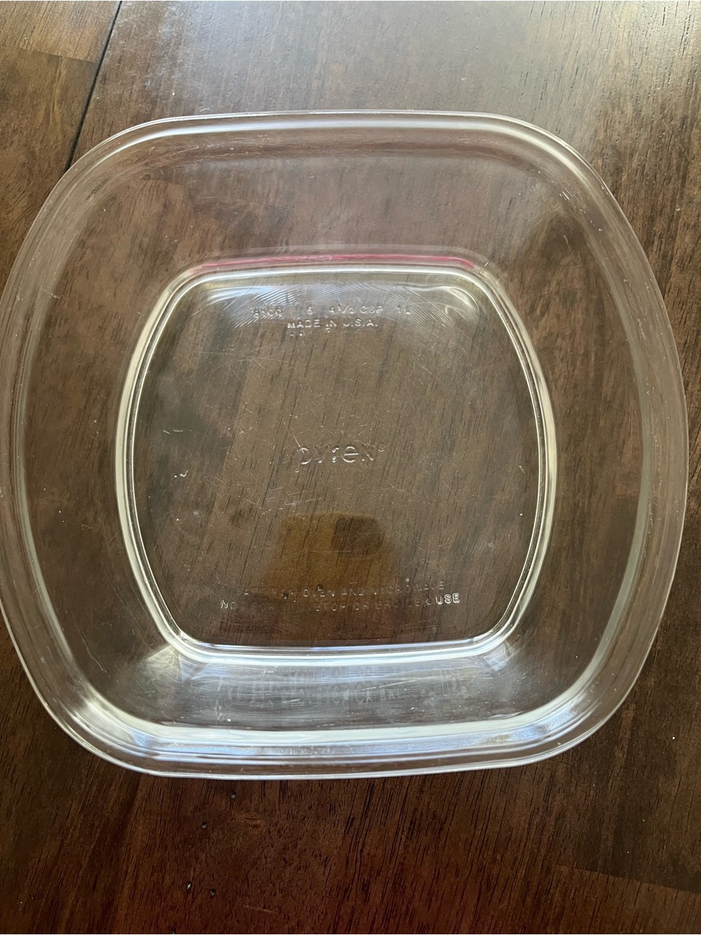Pyrex 8100 Square Glass Dish. 4 1/2 cups
